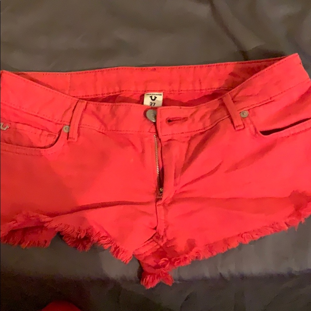 True Religion Joey cut off shorts